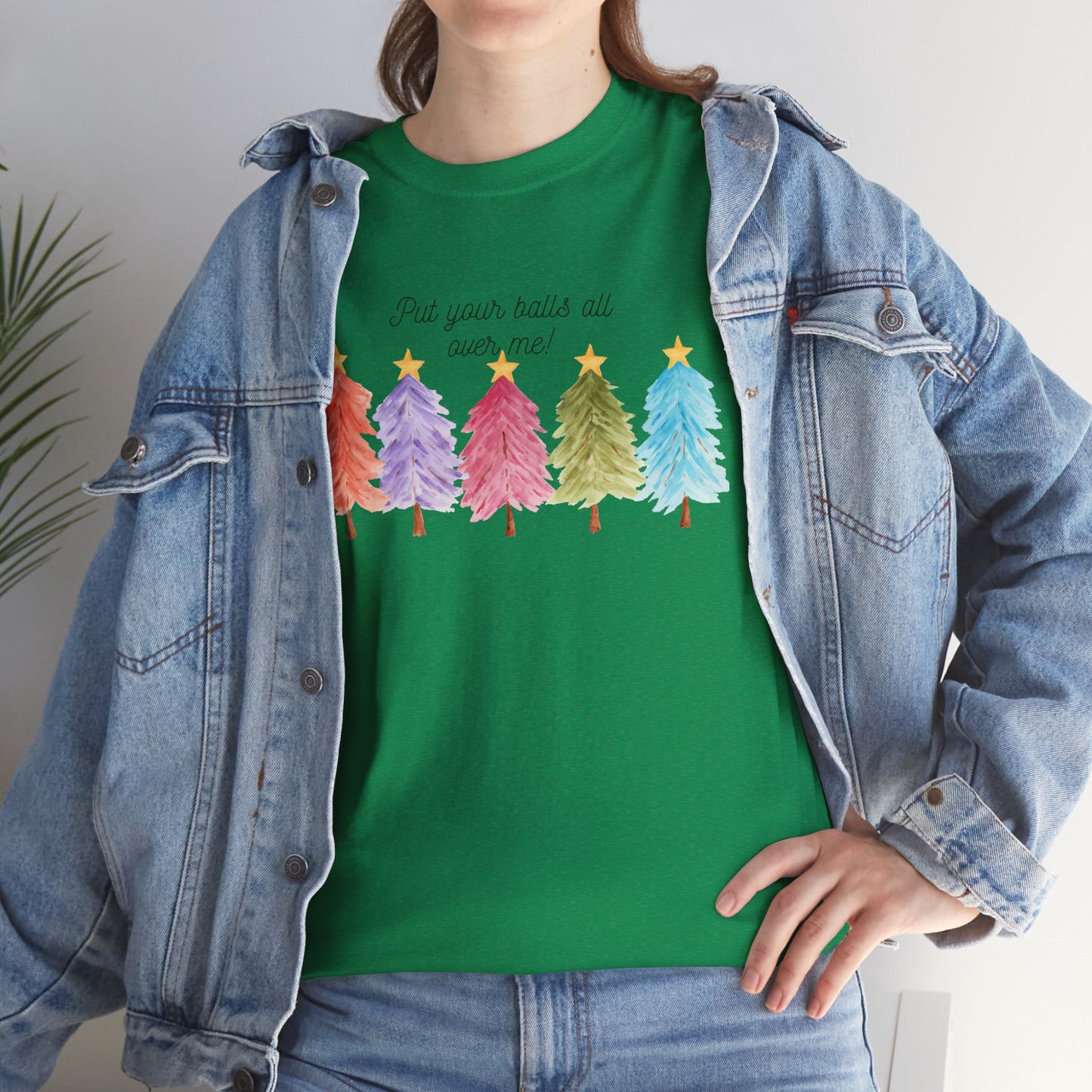 Christmas trees Unisex Heavy Cotton Tee