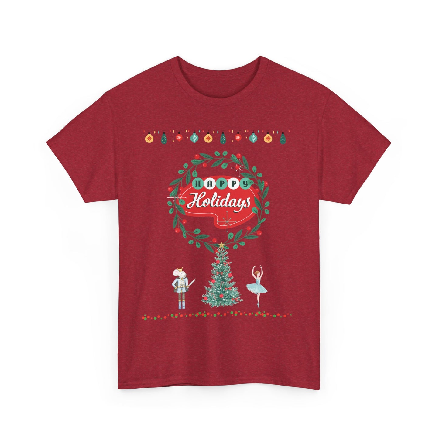 Happy Holidays Unisex Heavy Cotton Tee