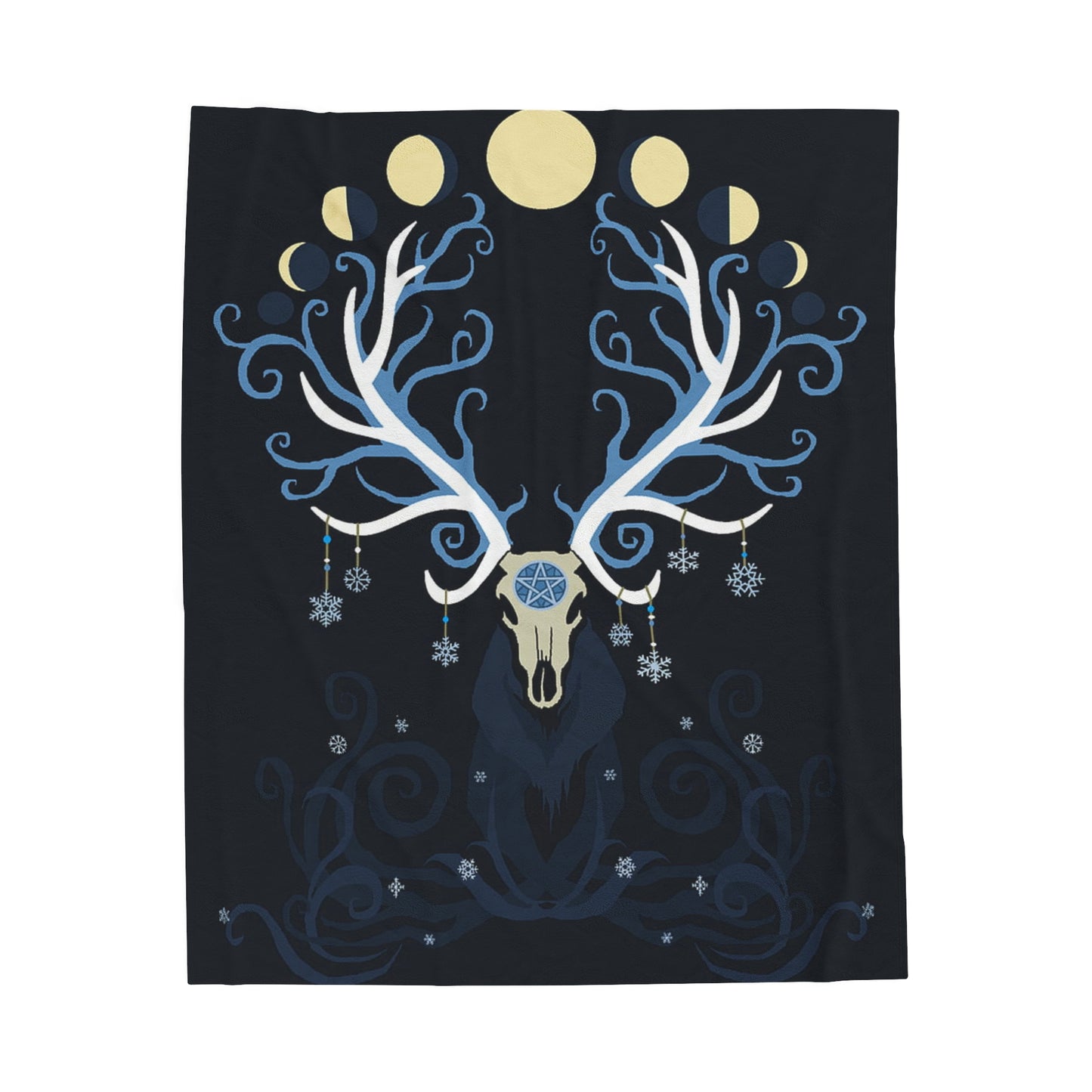 Deer Moon Velveteen Plush Blanket