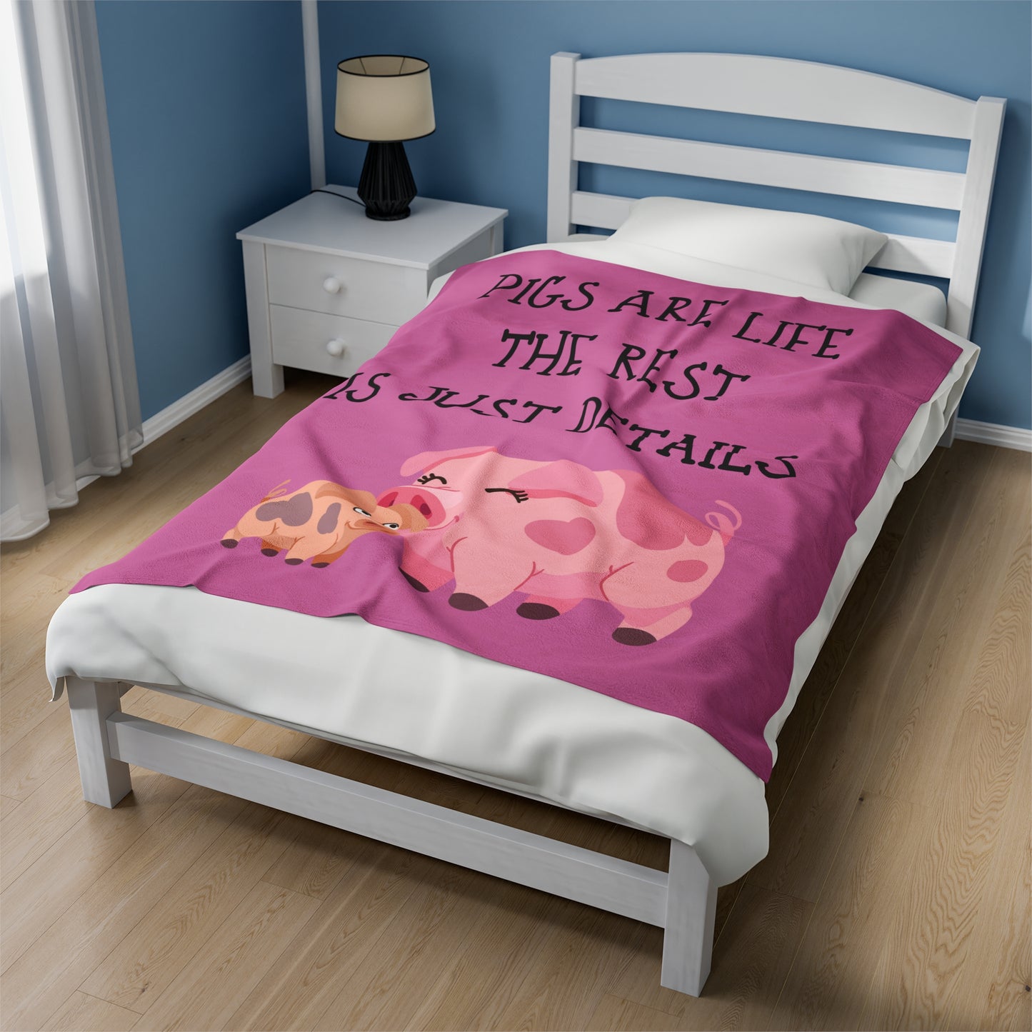 Pigs are Velveteen Plush Blanket