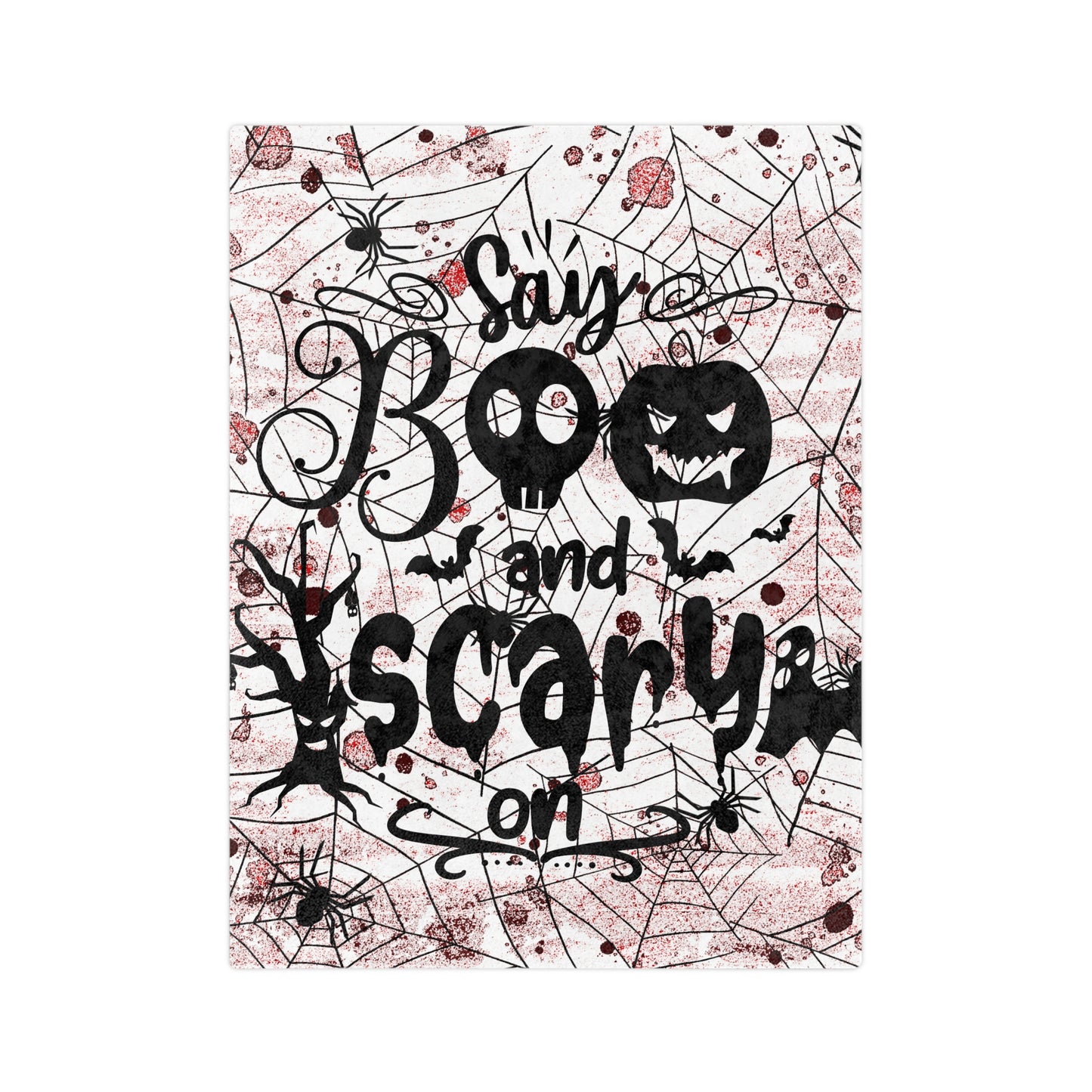 Say Boo Velveteen Microfiber Blanket