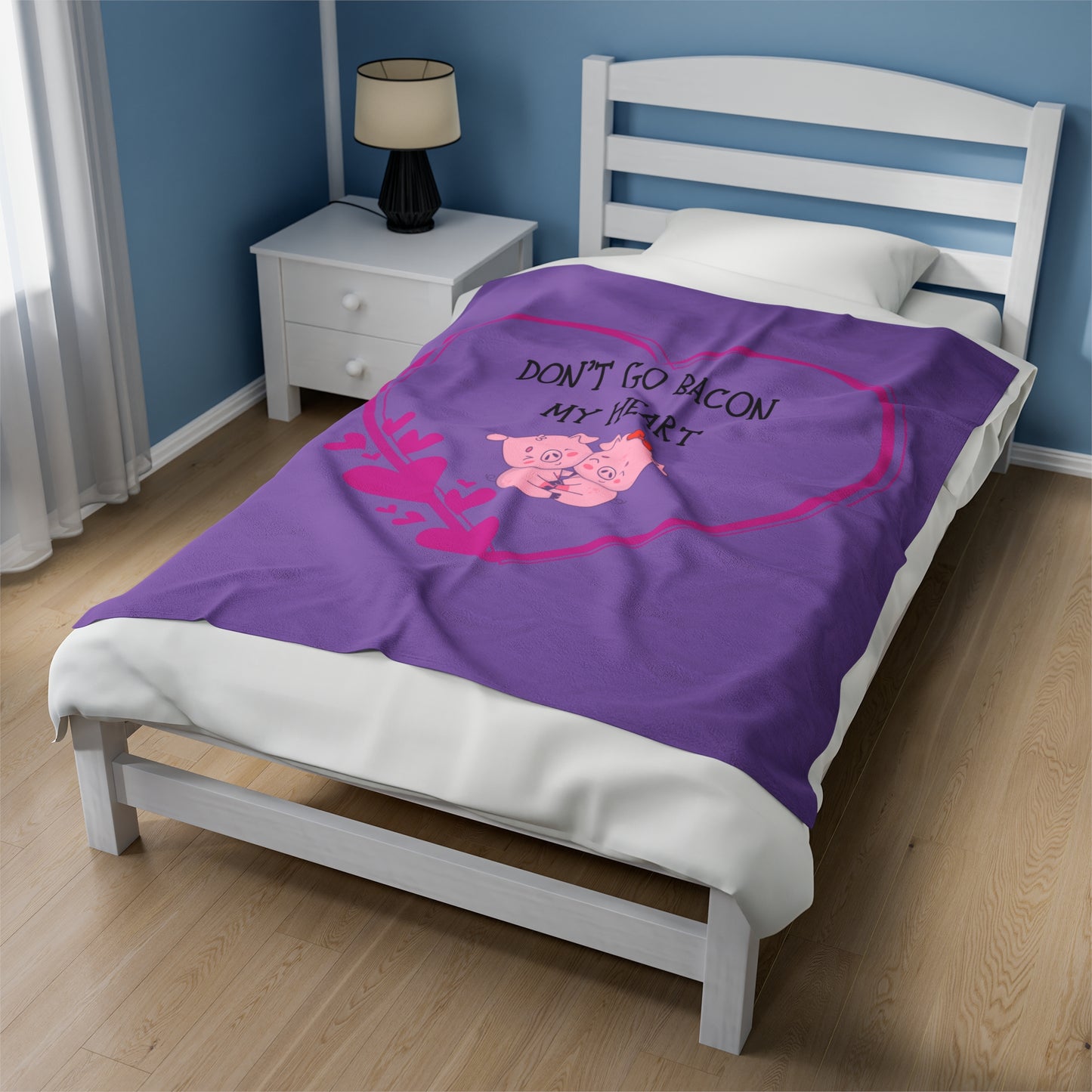 Don't go Velveteen Plush Blanket