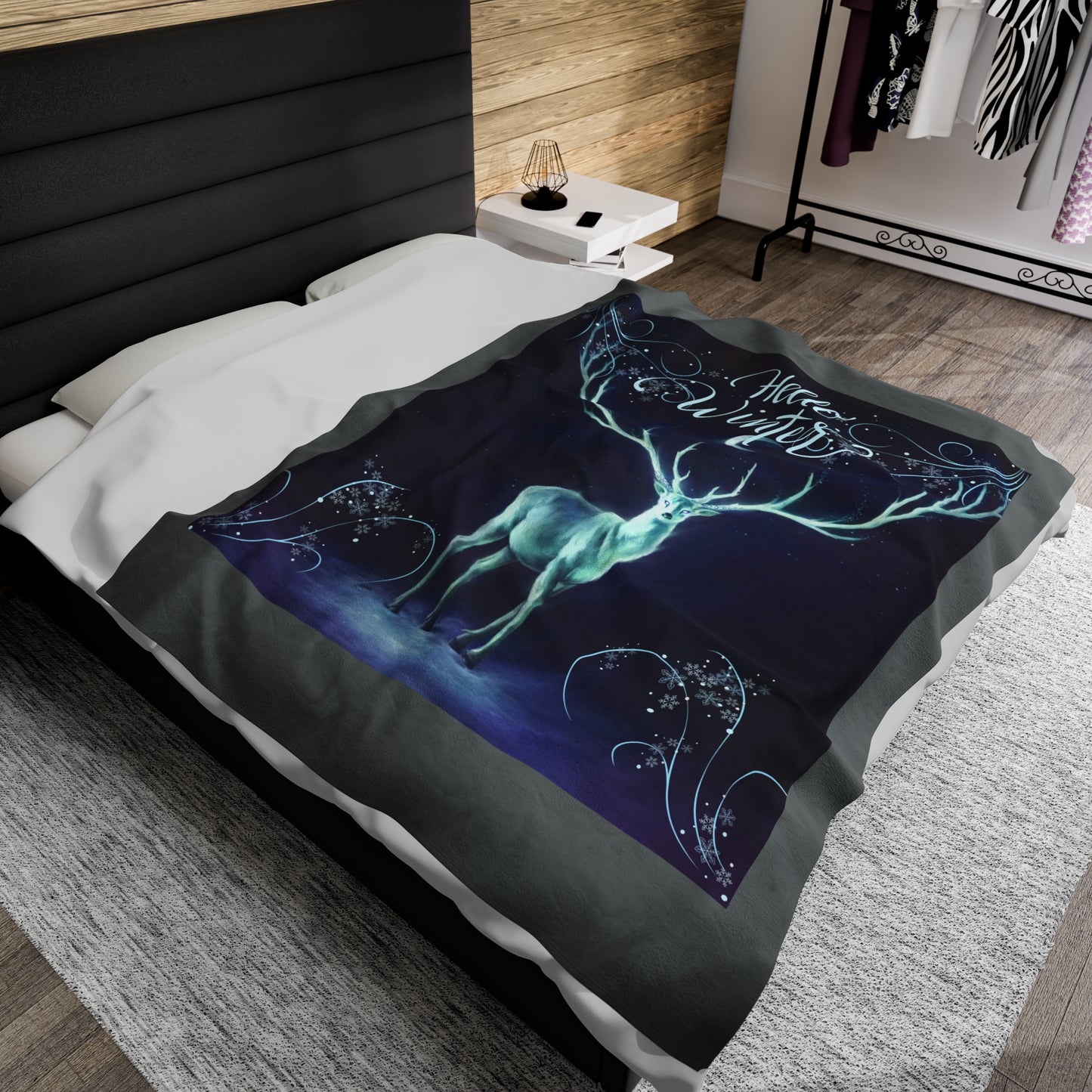 Hello Winter Velveteen Plush Blanket