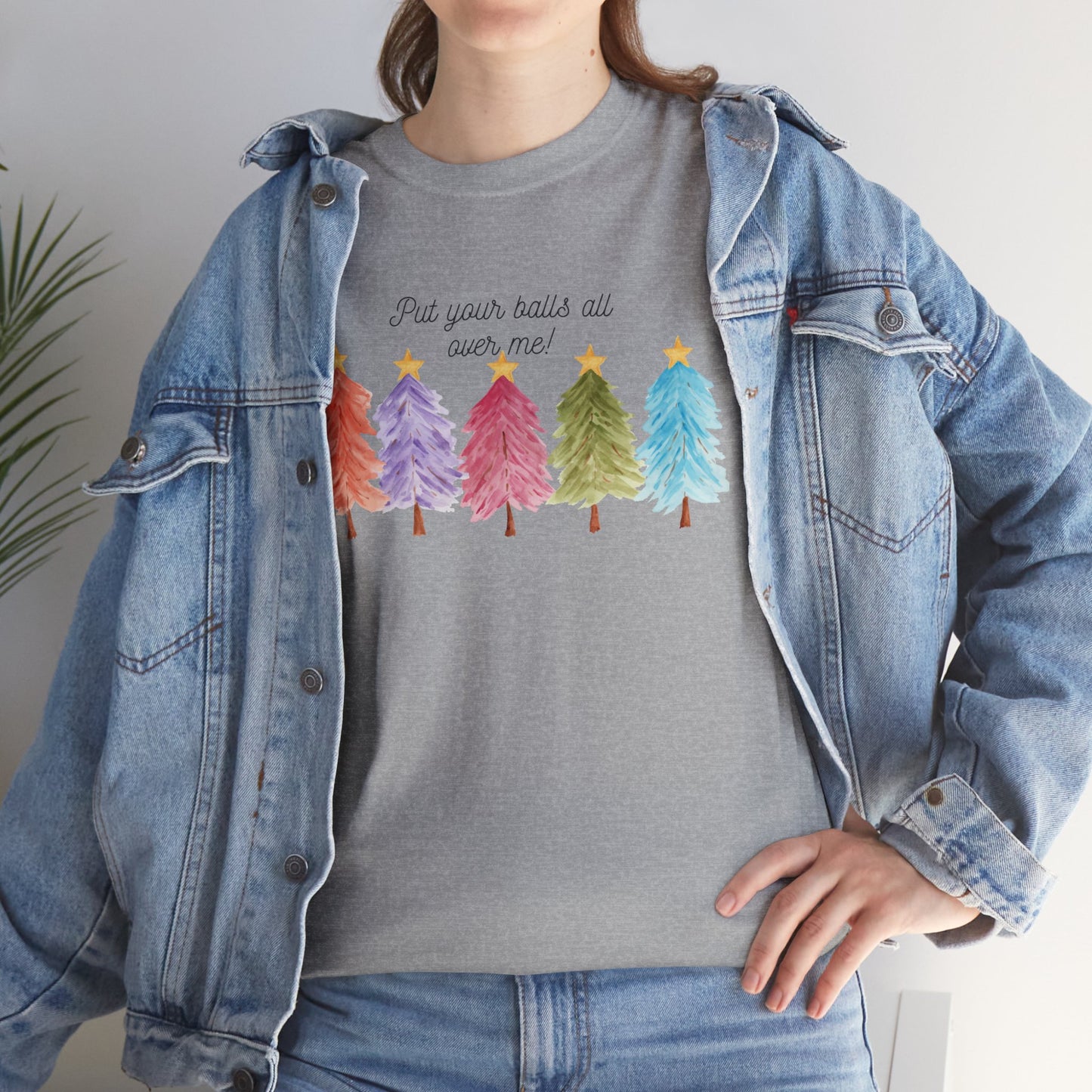 Christmas trees Unisex Heavy Cotton Tee