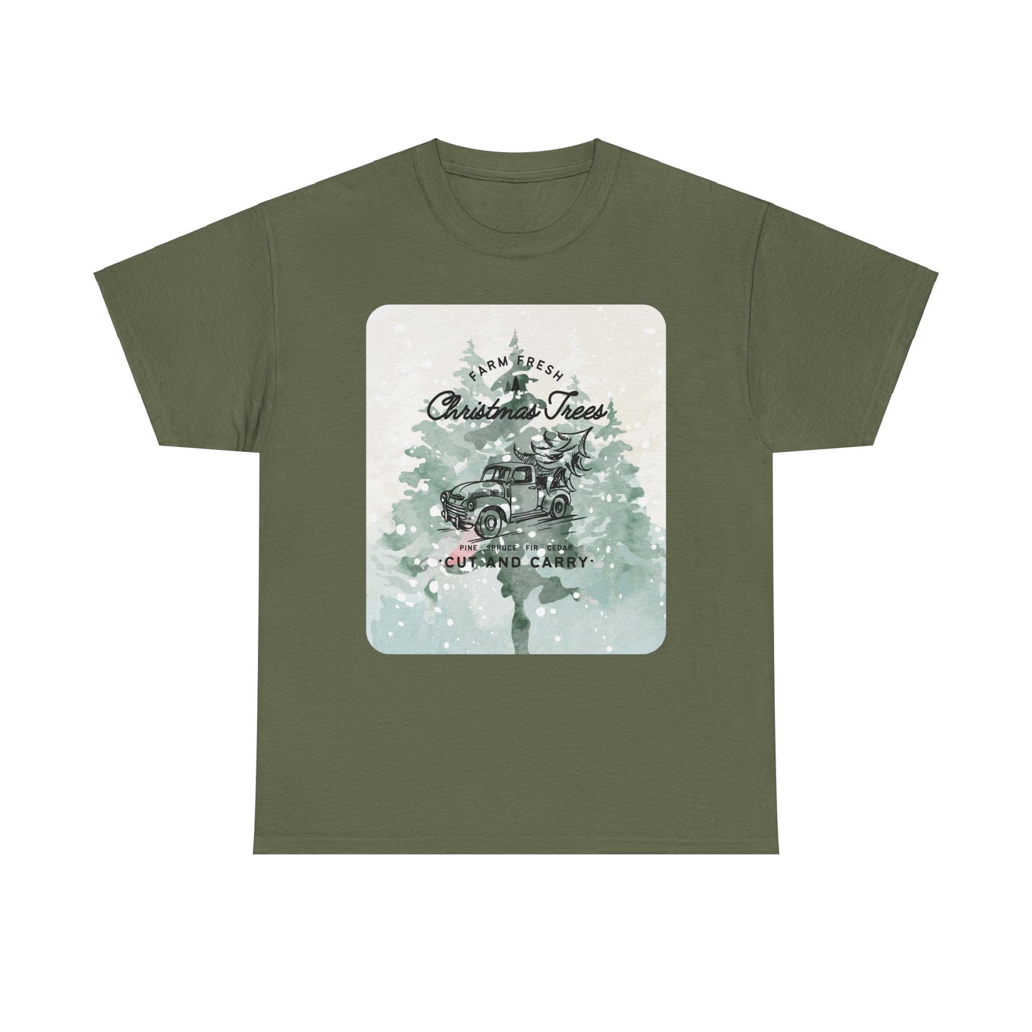 Christmas Trees Unisex Heavy Cotton Tee