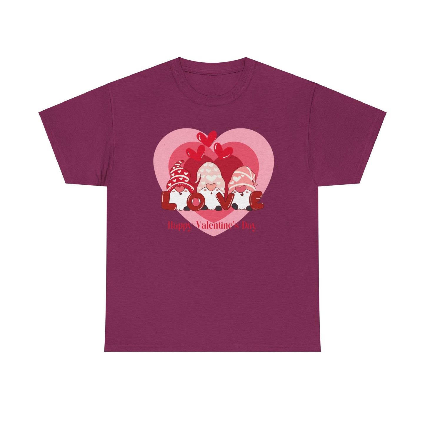 Valentines Gnome Unisex Heavy Cotton Tee