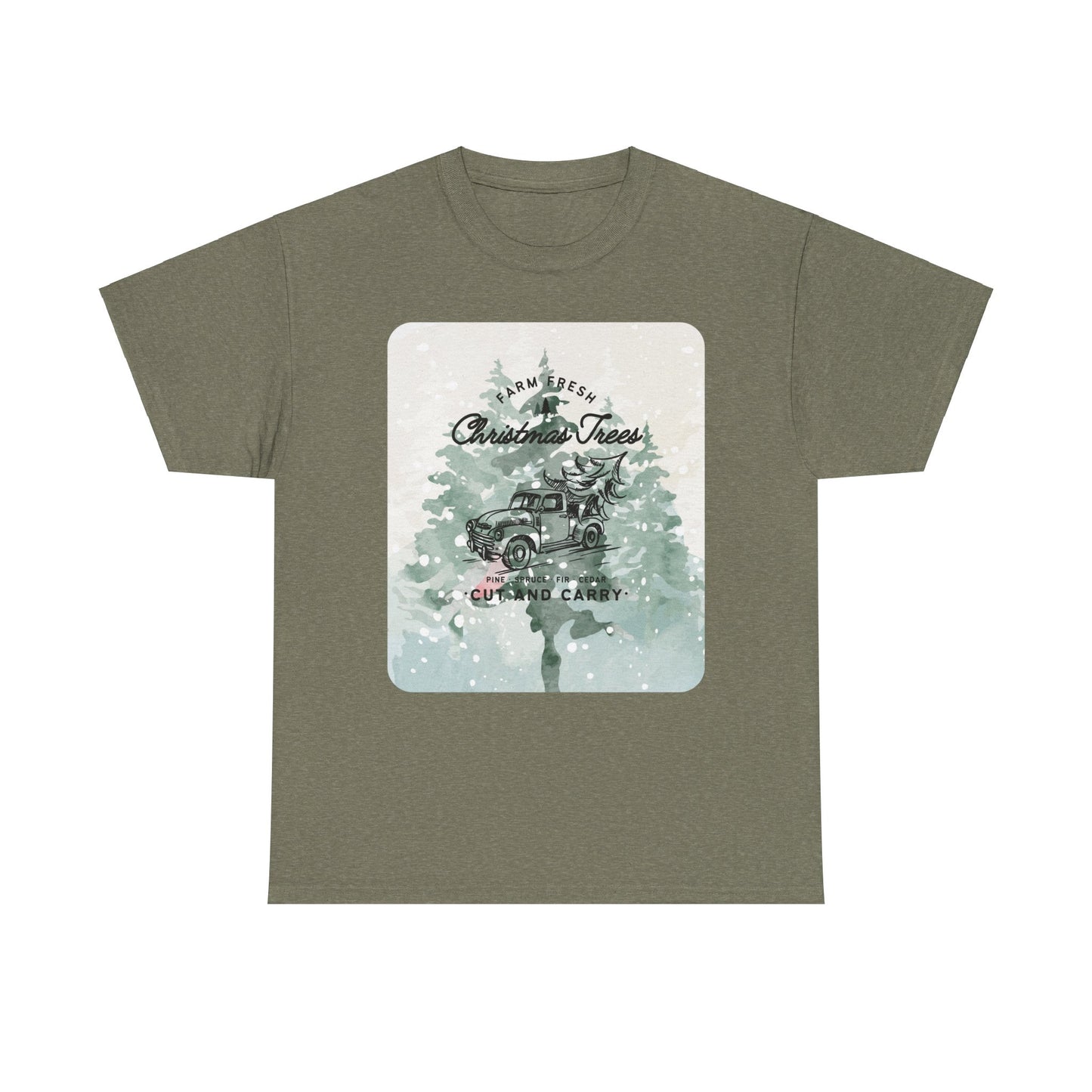 Christmas Trees Unisex Heavy Cotton Tee