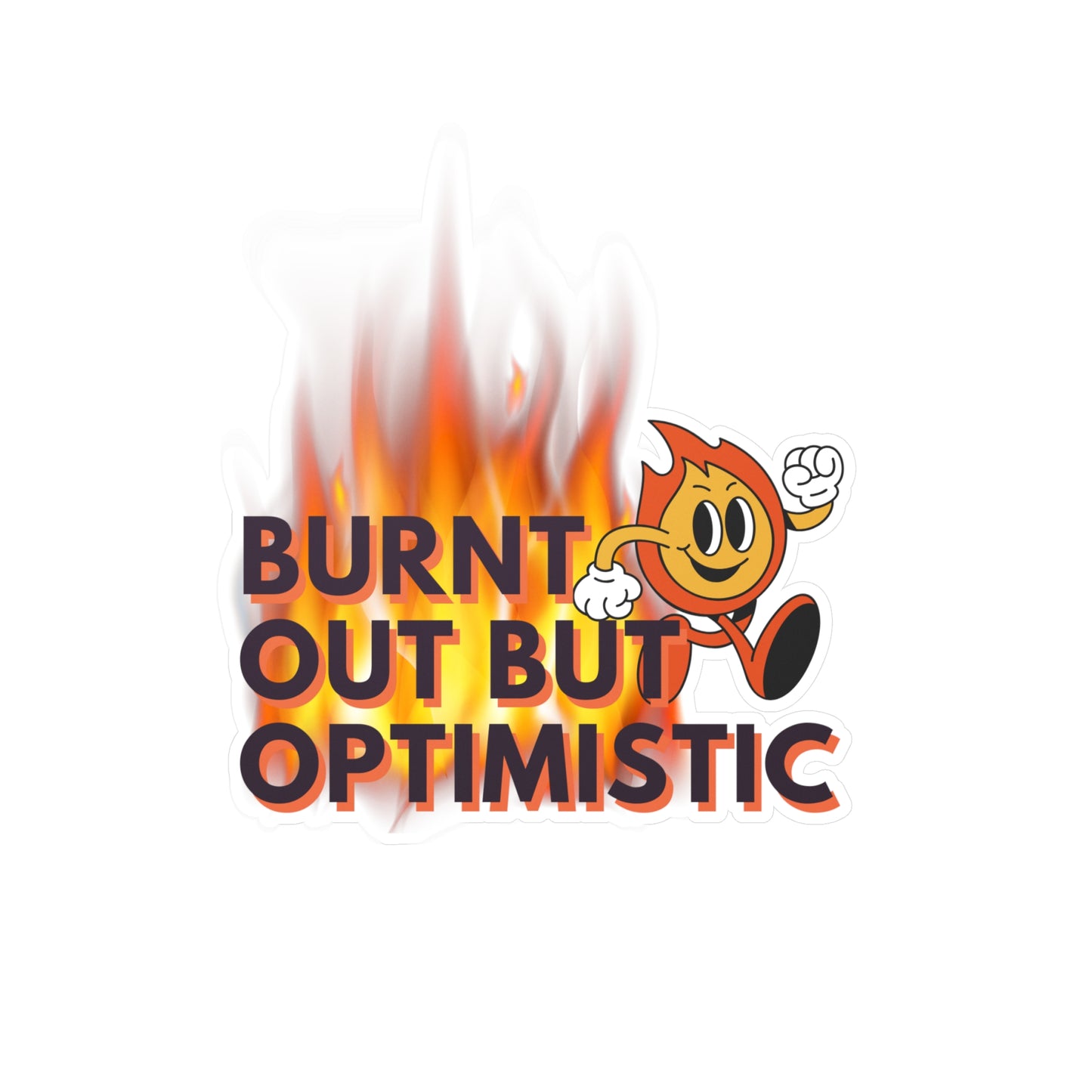 Burnt Out Kiss-Cut Vinyl Decals