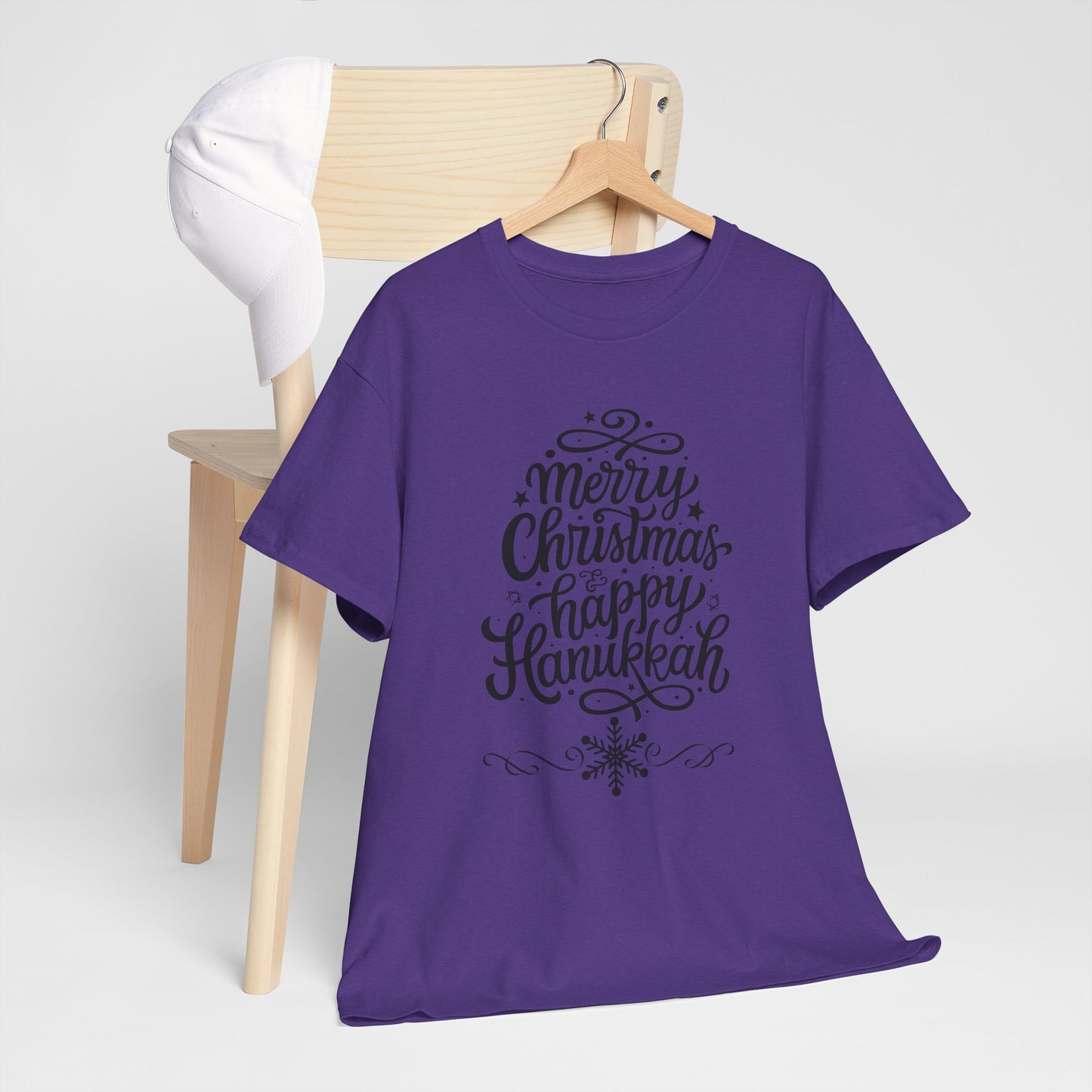 Merry Hanukkah Unisex Heavy Cotton Tee