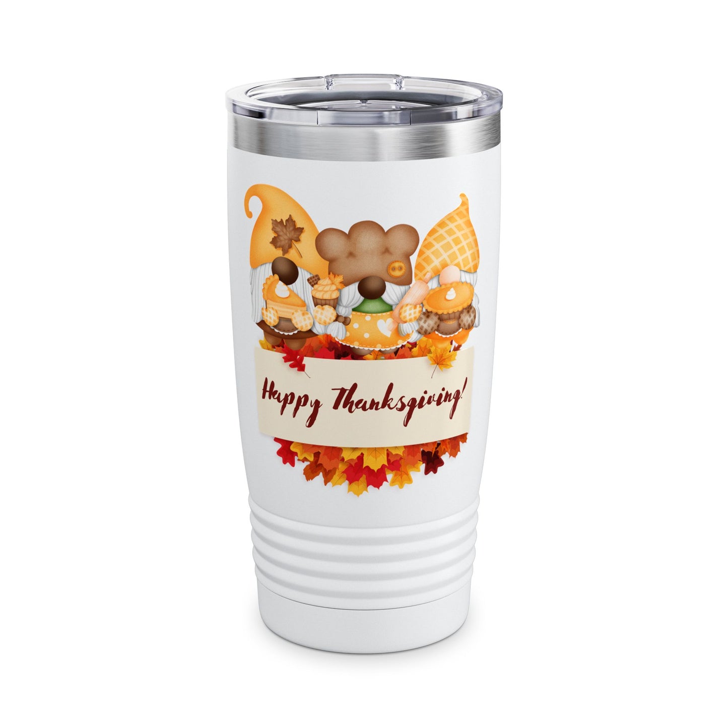 Gnome Thanksgiving Ringneck Tumbler, 20oz