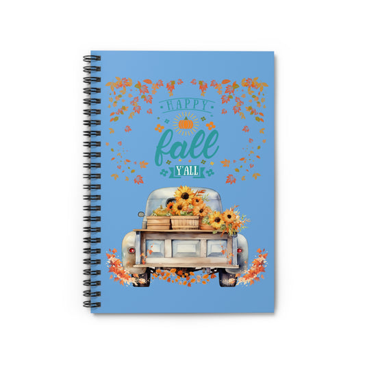 Happy Fall Spiral Notebook - Ruled Line