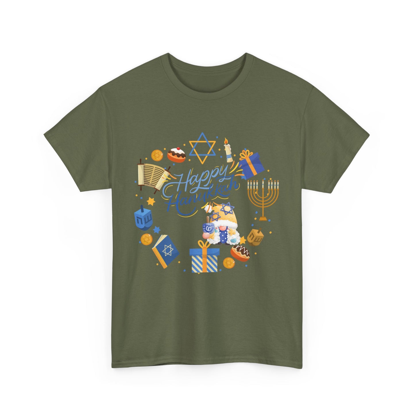 Happy Hanukkah Unisex Heavy Cotton Tee