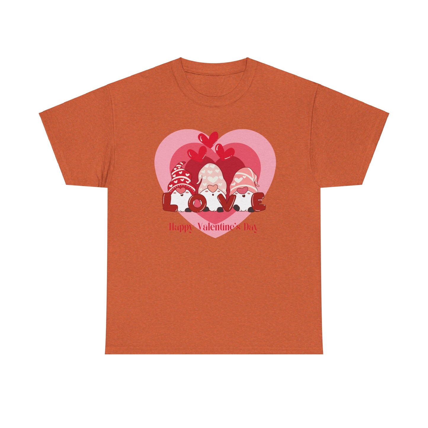 Valentines Gnome Unisex Heavy Cotton Tee