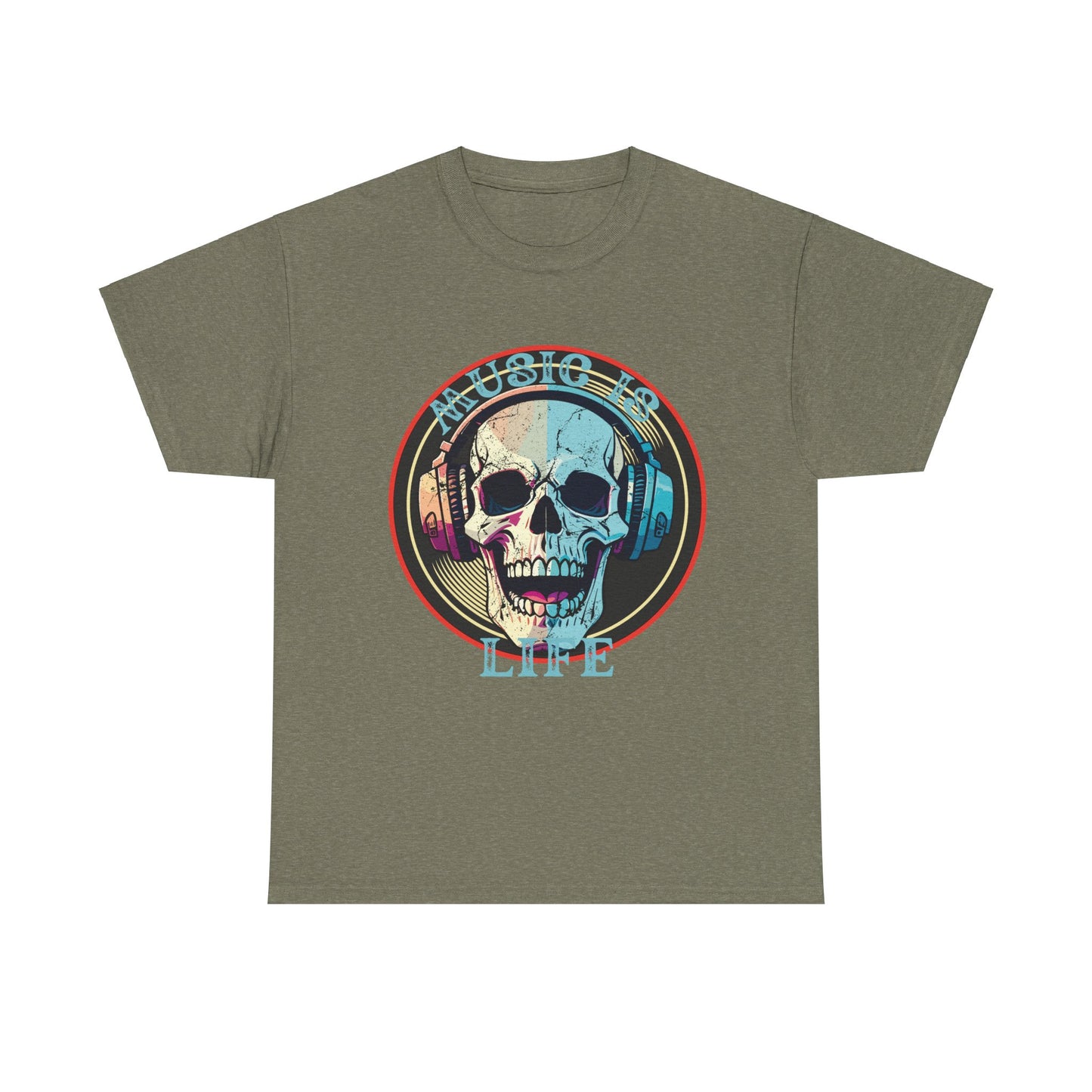 Music is Life Unisex Heavy Cotton Tee
