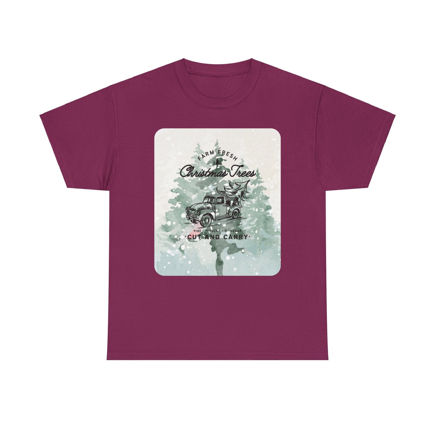 Christmas Trees Unisex Heavy Cotton Tee