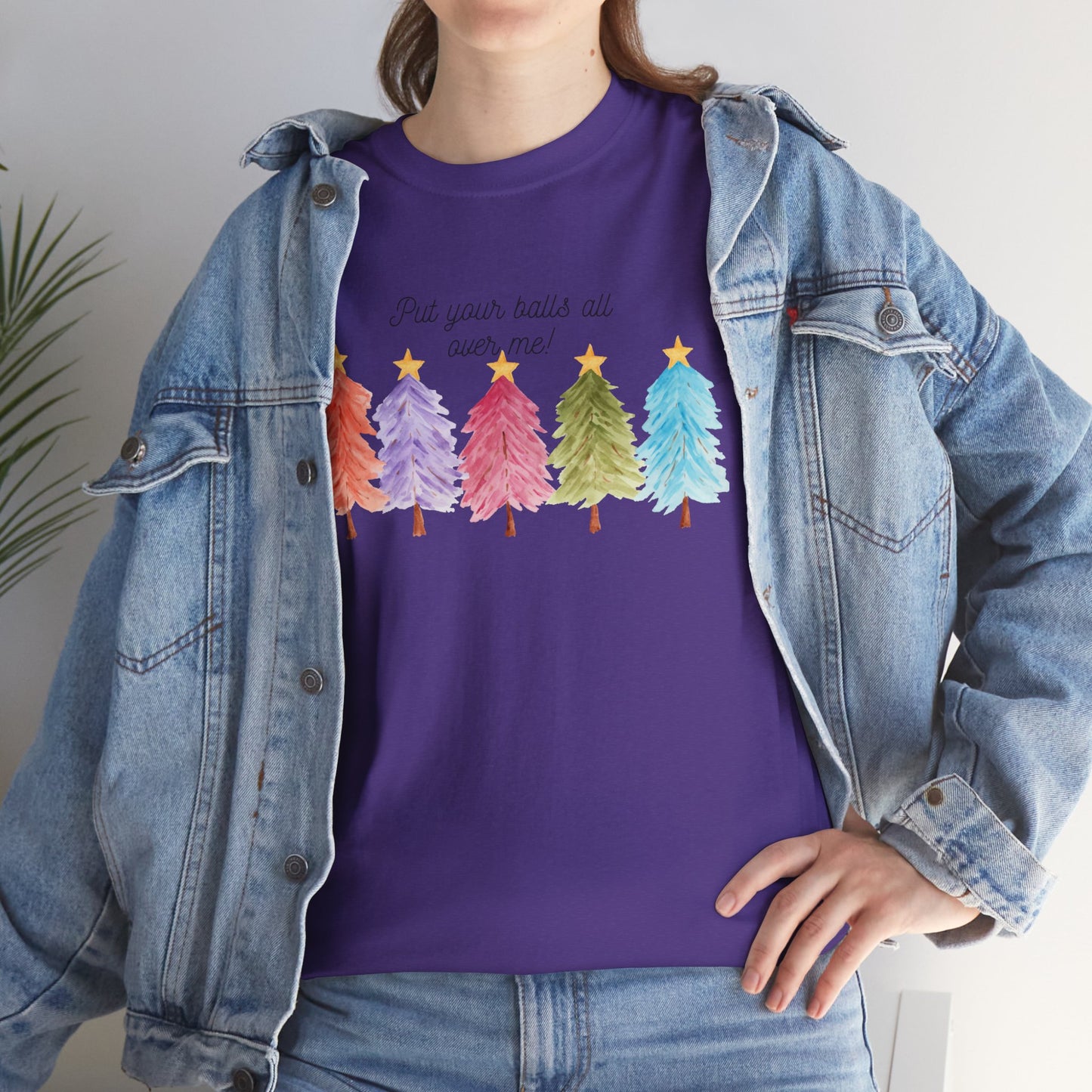 Christmas trees Unisex Heavy Cotton Tee