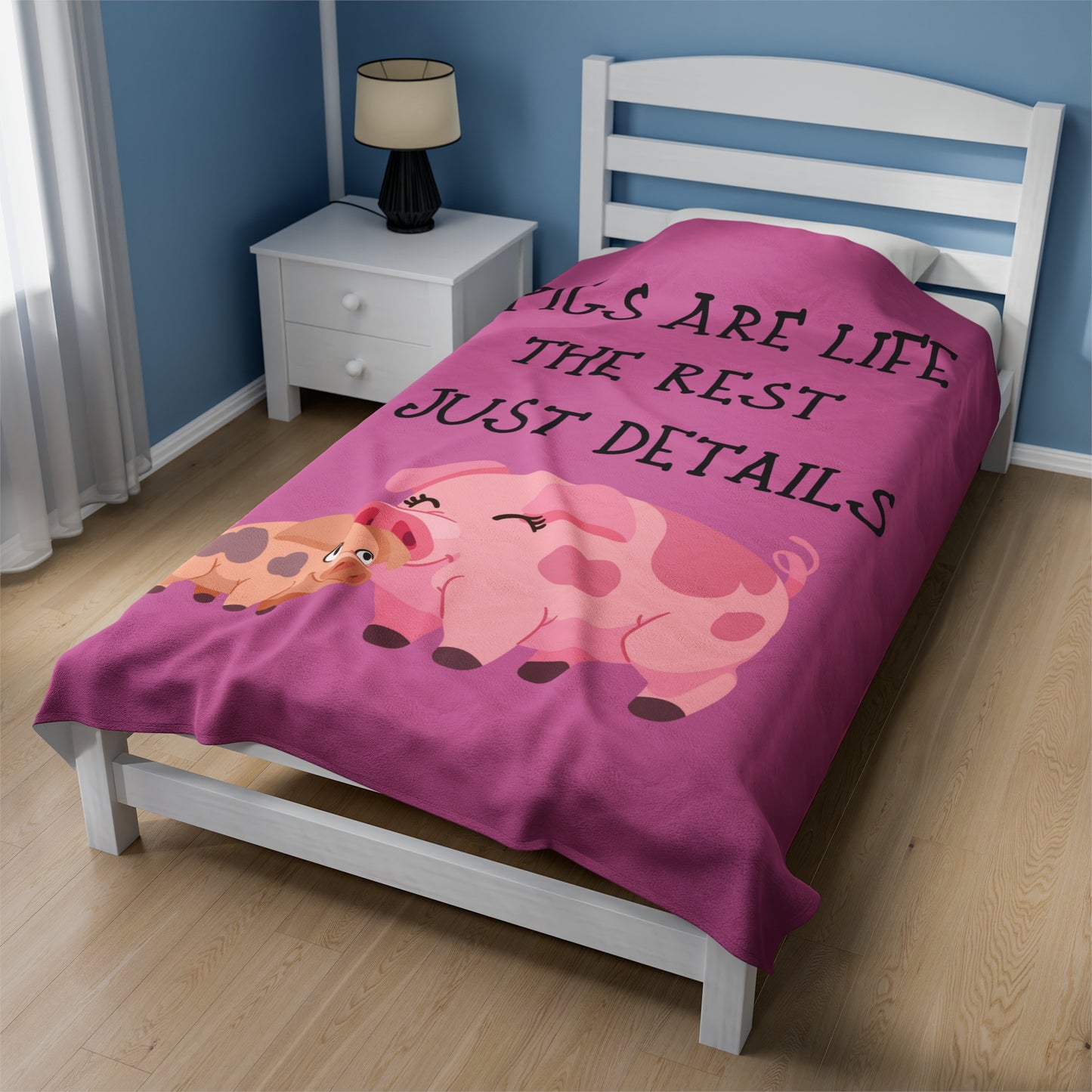 Pigs are Velveteen Plush Blanket