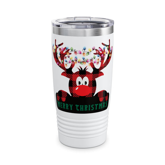 Plaid Deer Ringneck Tumbler, 20oz