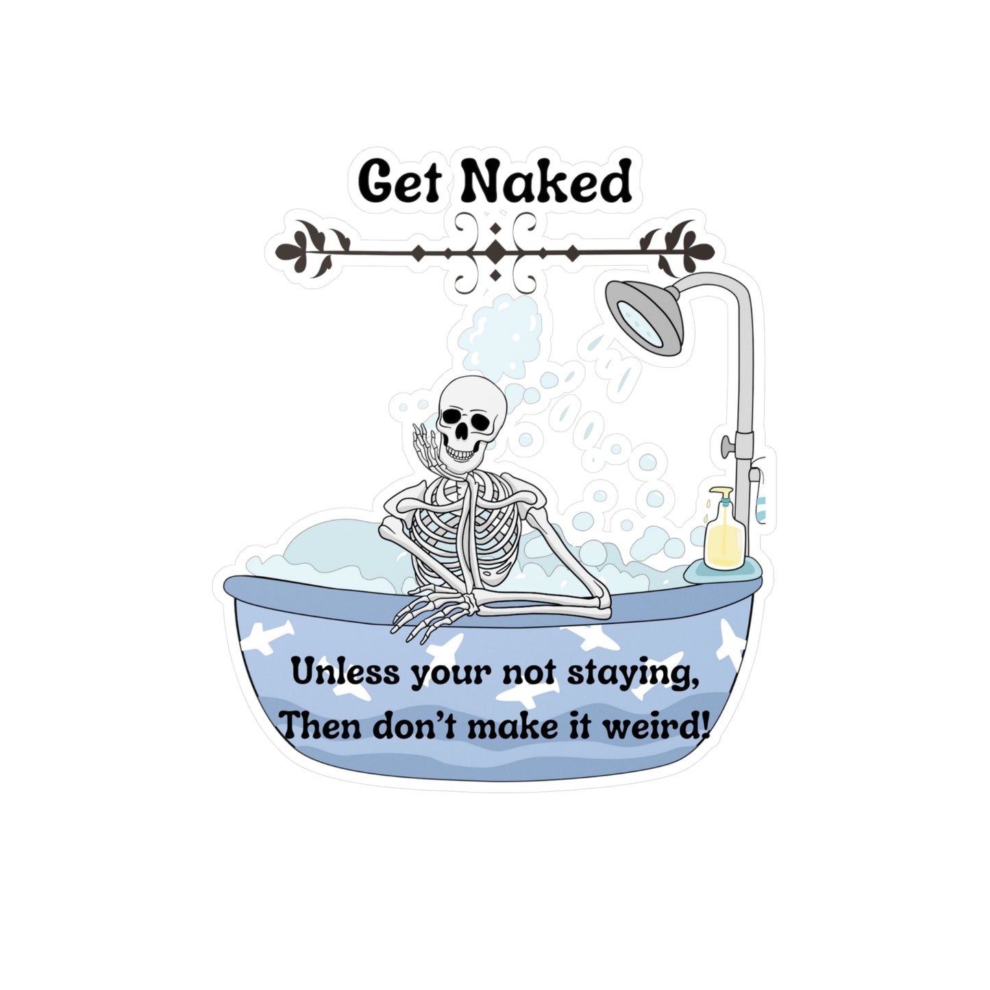 Get Naked Kiss-Cut Vinyl Decals