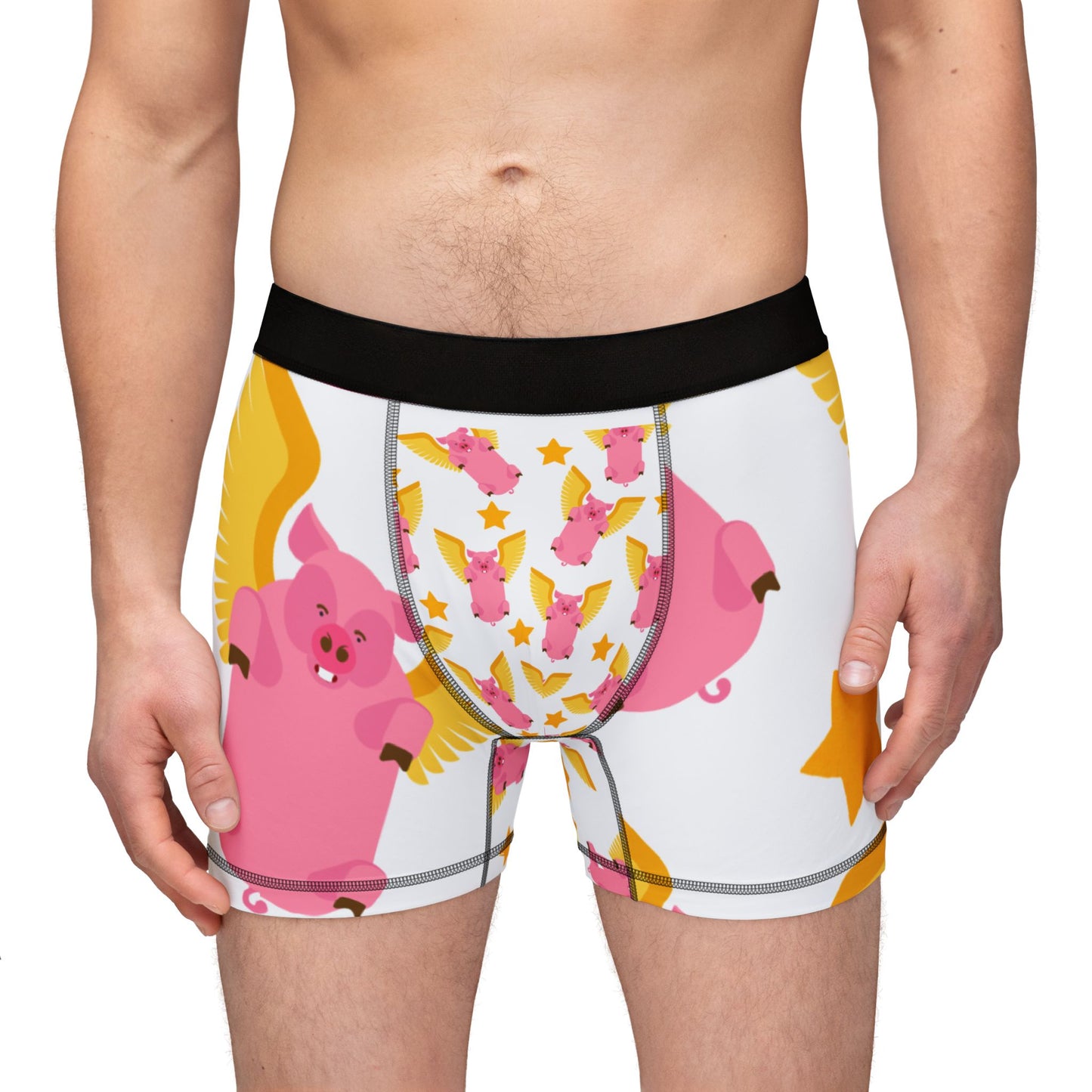 Flying Pigs Men's Boxers (AOP)