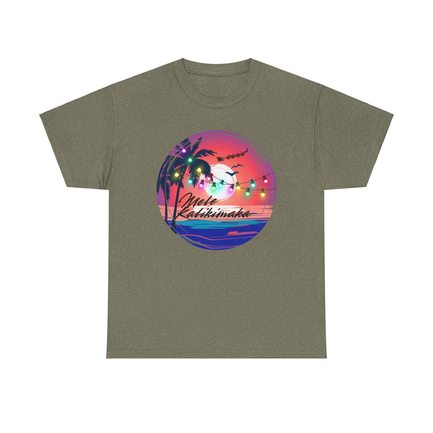 Mele Kalikimaka Unisex Heavy Cotton Tee
