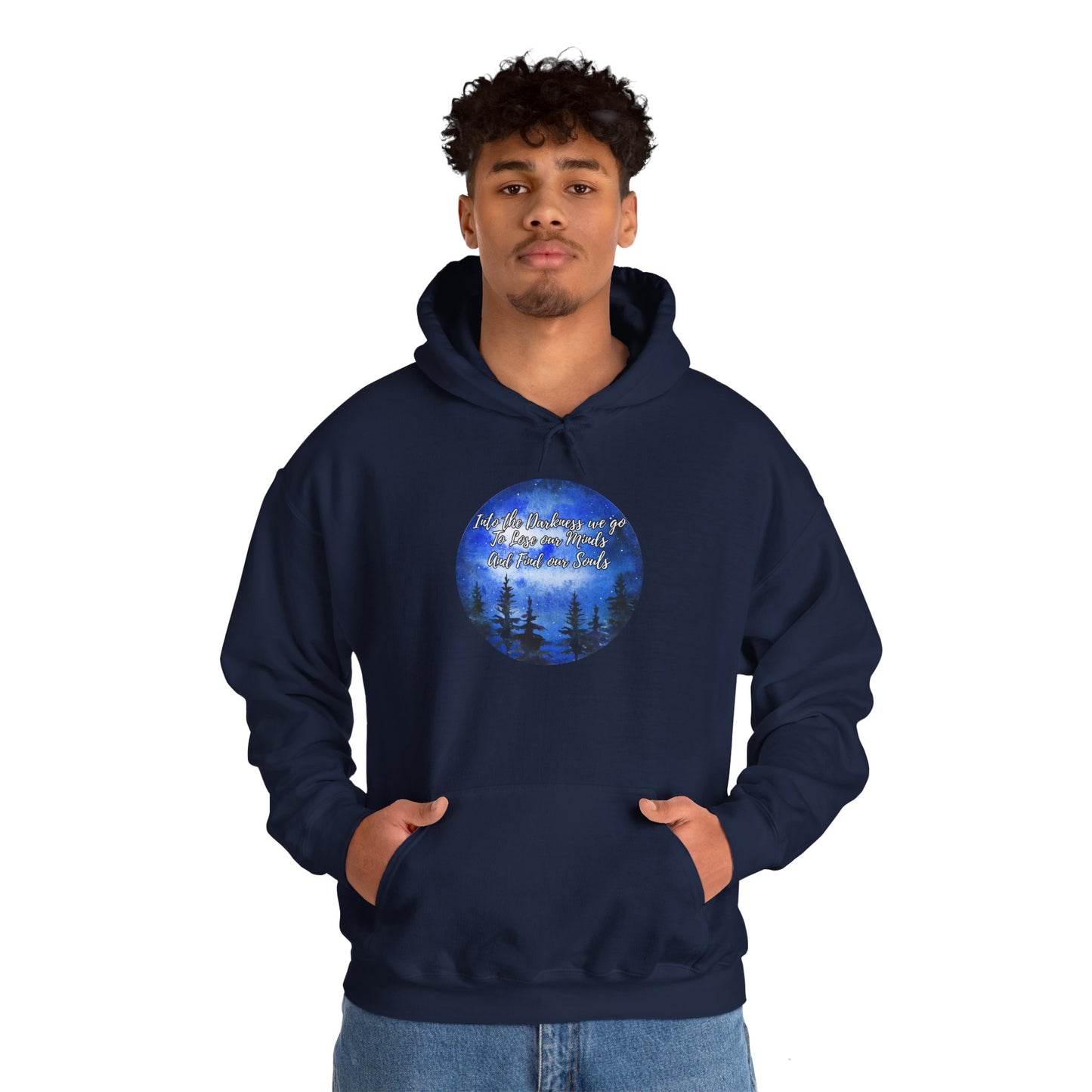 Into Darkness Unisex Heavy Blend™ Hooded Sweatshirt