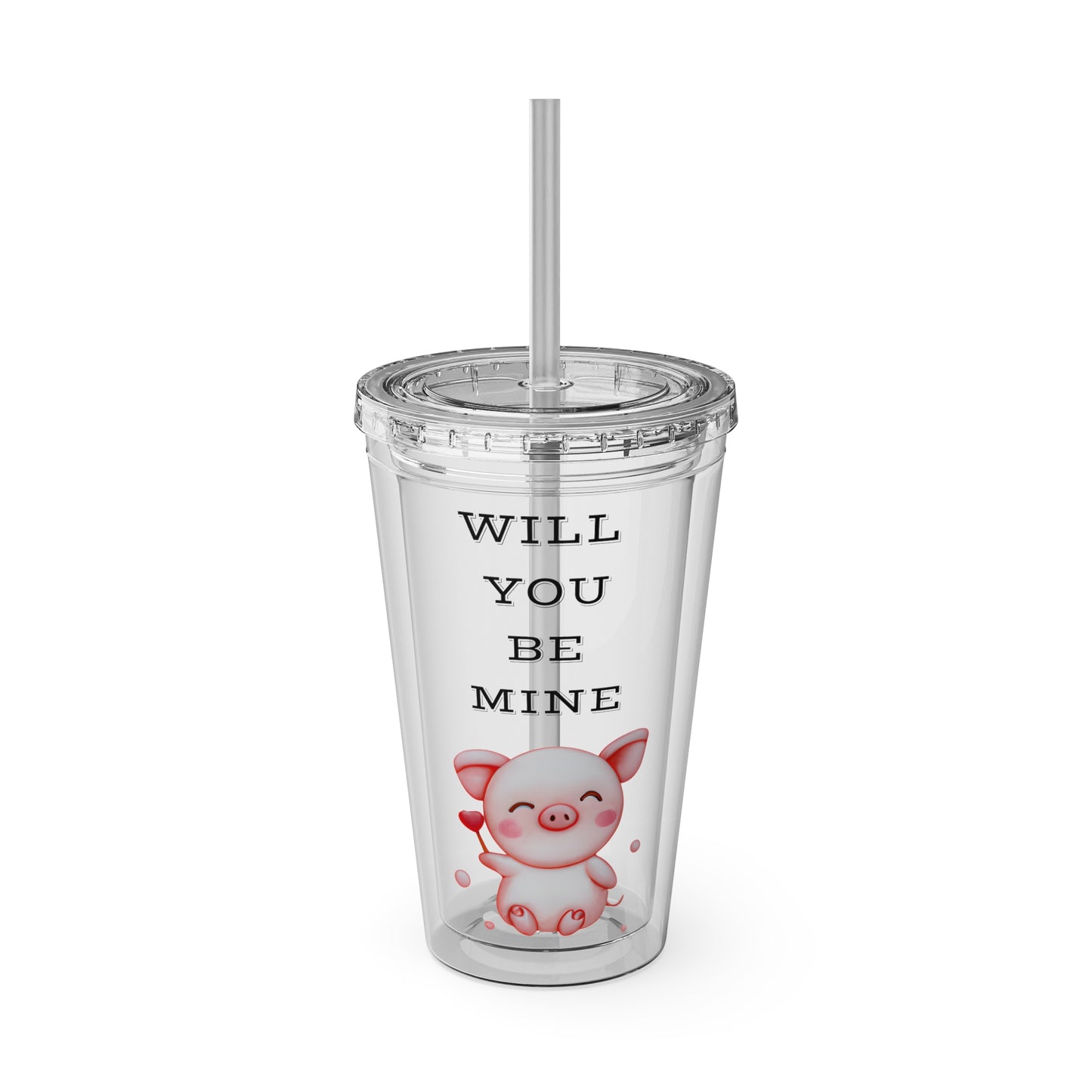 WILL YOU Sunsplash Tumbler with Straw, 16oz