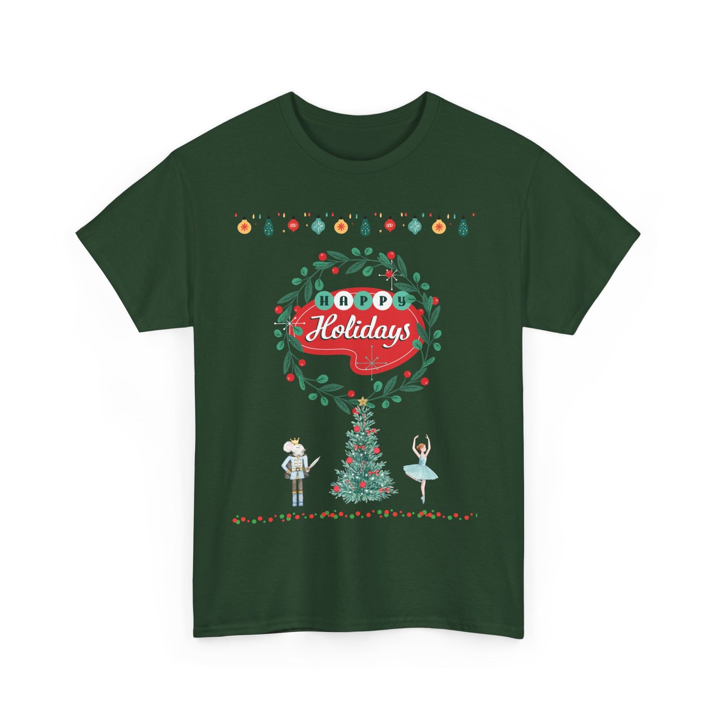 Happy Holidays Unisex Heavy Cotton Tee