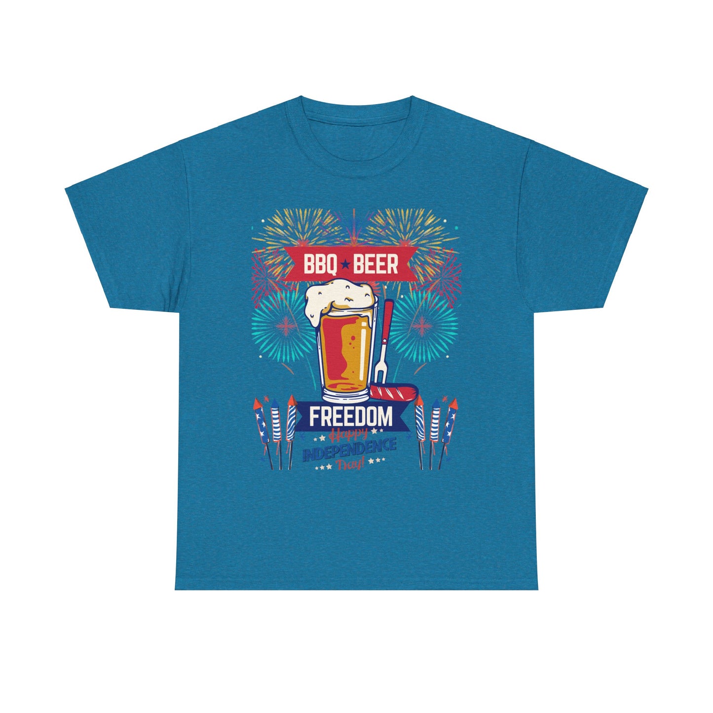 BBQ Beer Unisex Heavy Cotton Tee