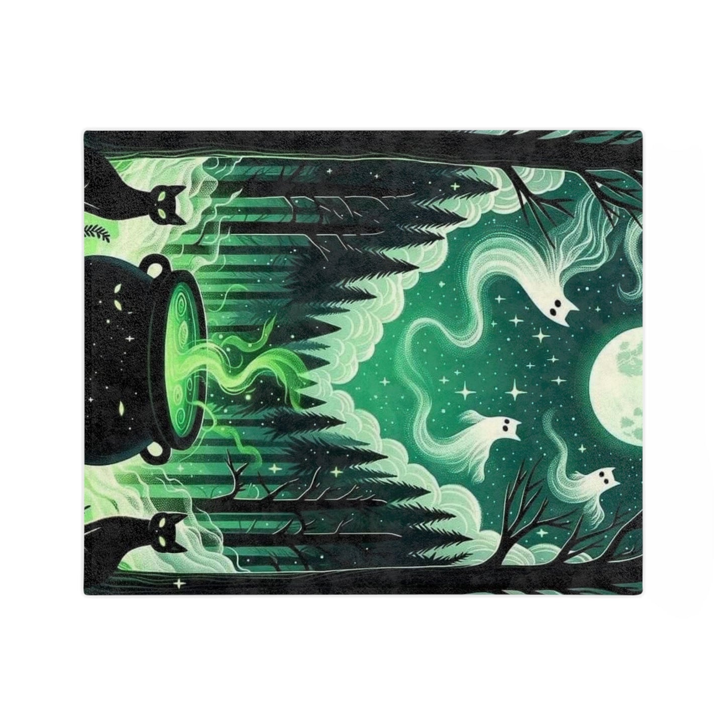 Spirited Cats Velveteen Microfiber Blanket