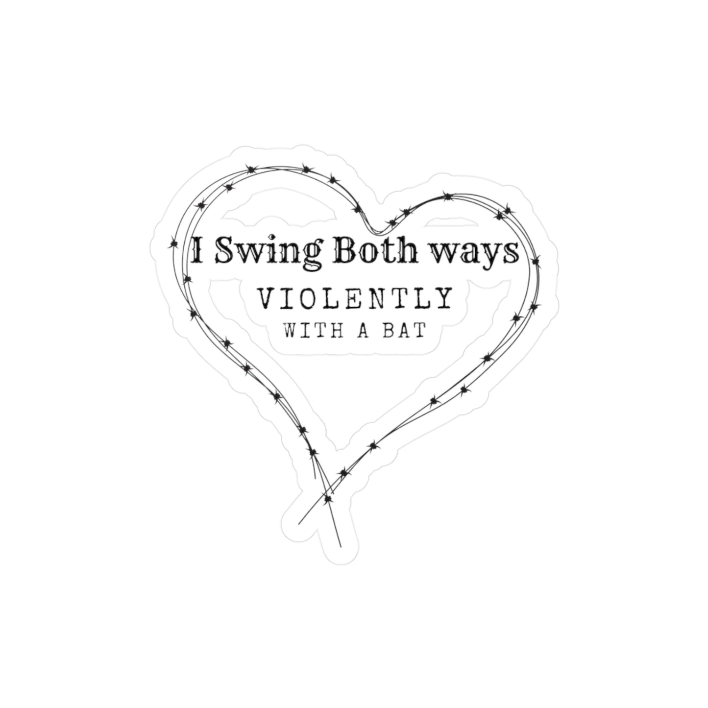 I Swing Both Ways Kiss-Cut Vinyl Decal