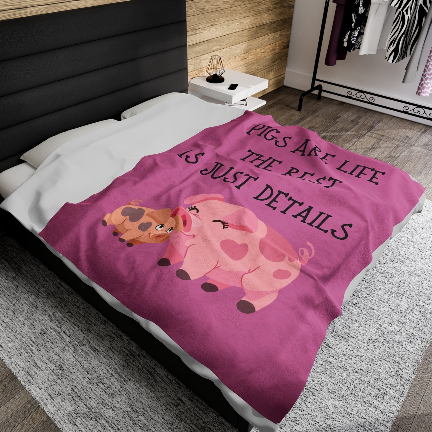 Pigs are Velveteen Plush Blanket