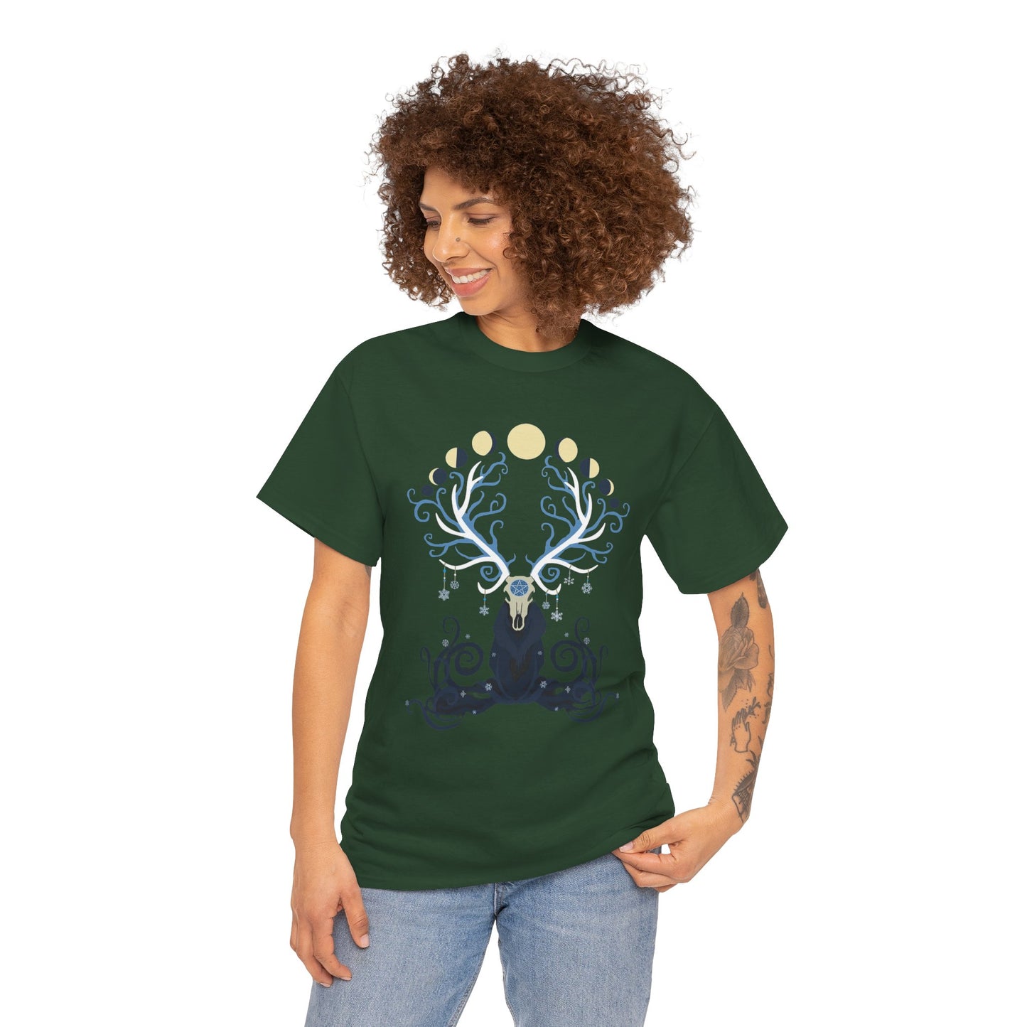 Deer Moon Unisex Heavy Cotton Tee