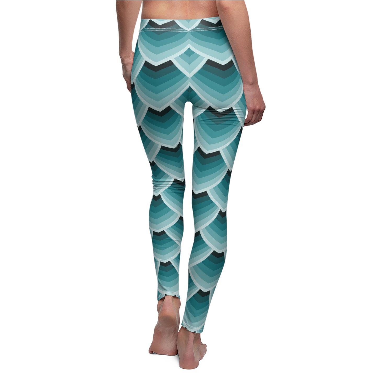 Scales Women's Cut & Sew Casual Leggings (AOP)