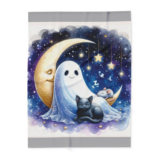 Happy Ghost Arctic Fleece Blanket