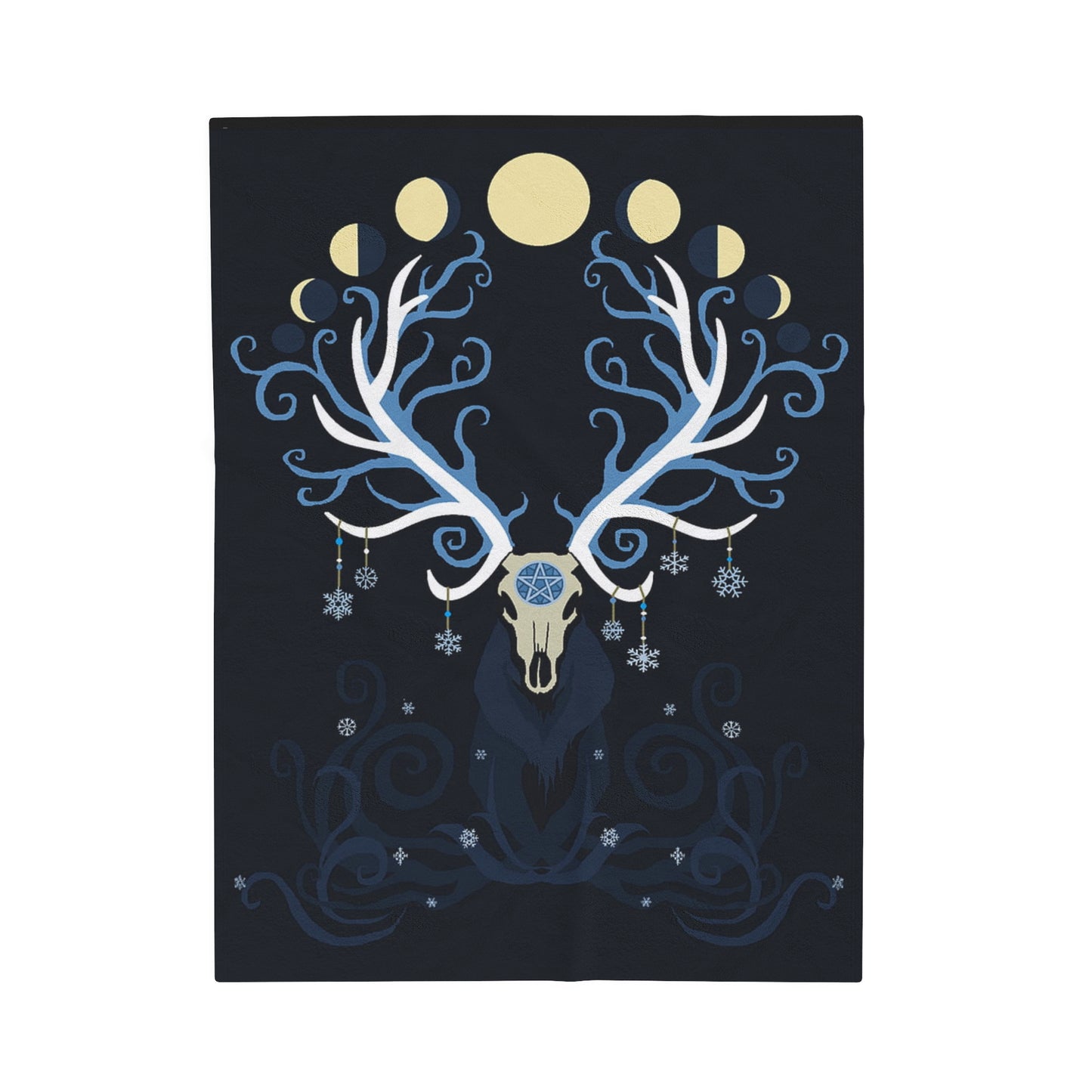 Deer Moon Velveteen Plush Blanket