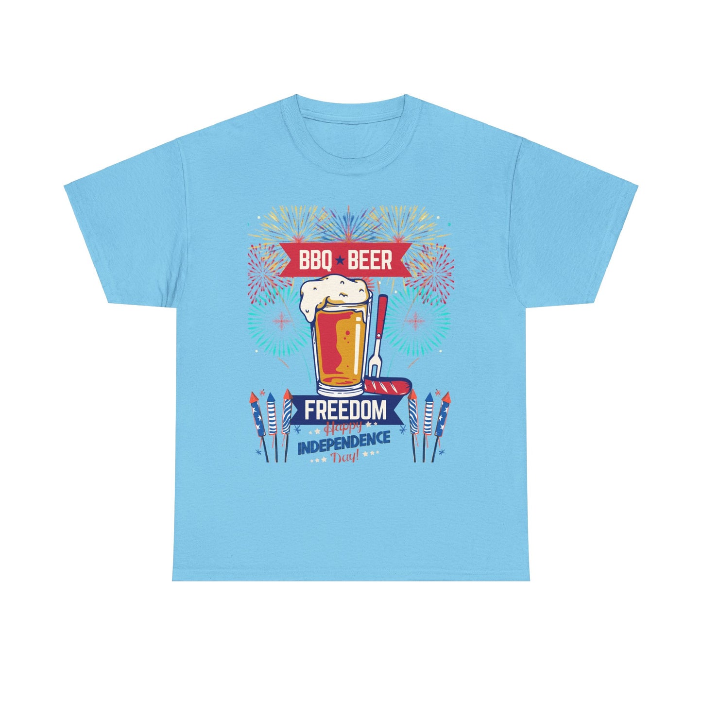 BBQ Beer Unisex Heavy Cotton Tee