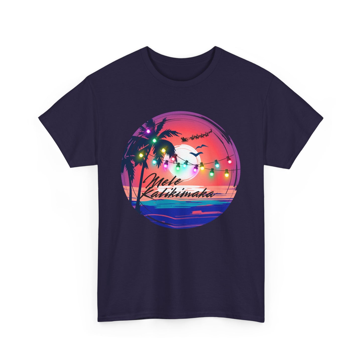 Mele Kalikimaka Unisex Heavy Cotton Tee