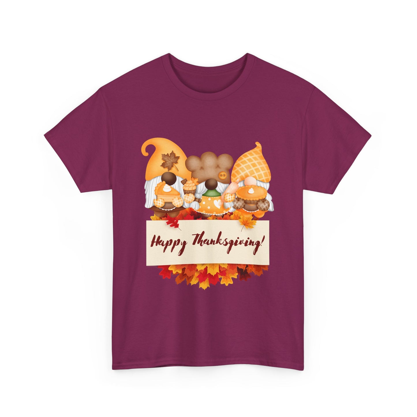 Gnome Thanksgiving Unisex Heavy Cotton Tee