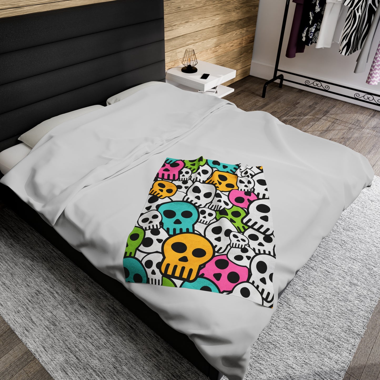 Skulls Velveteen Plush Blanket