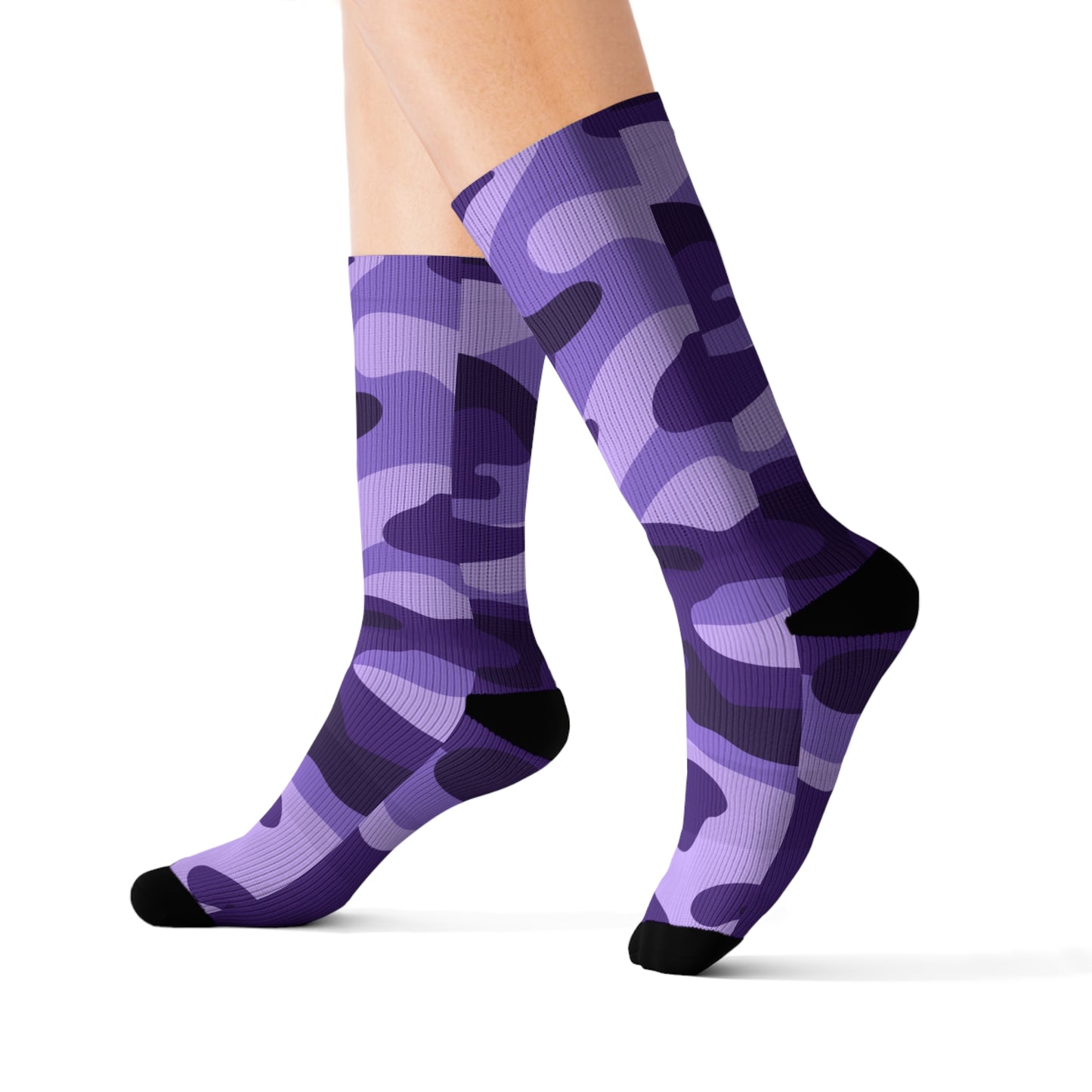 Purple Camo Sublimation Socks