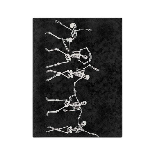 Dancing Skeleton Velveteen Microfiber Blanket