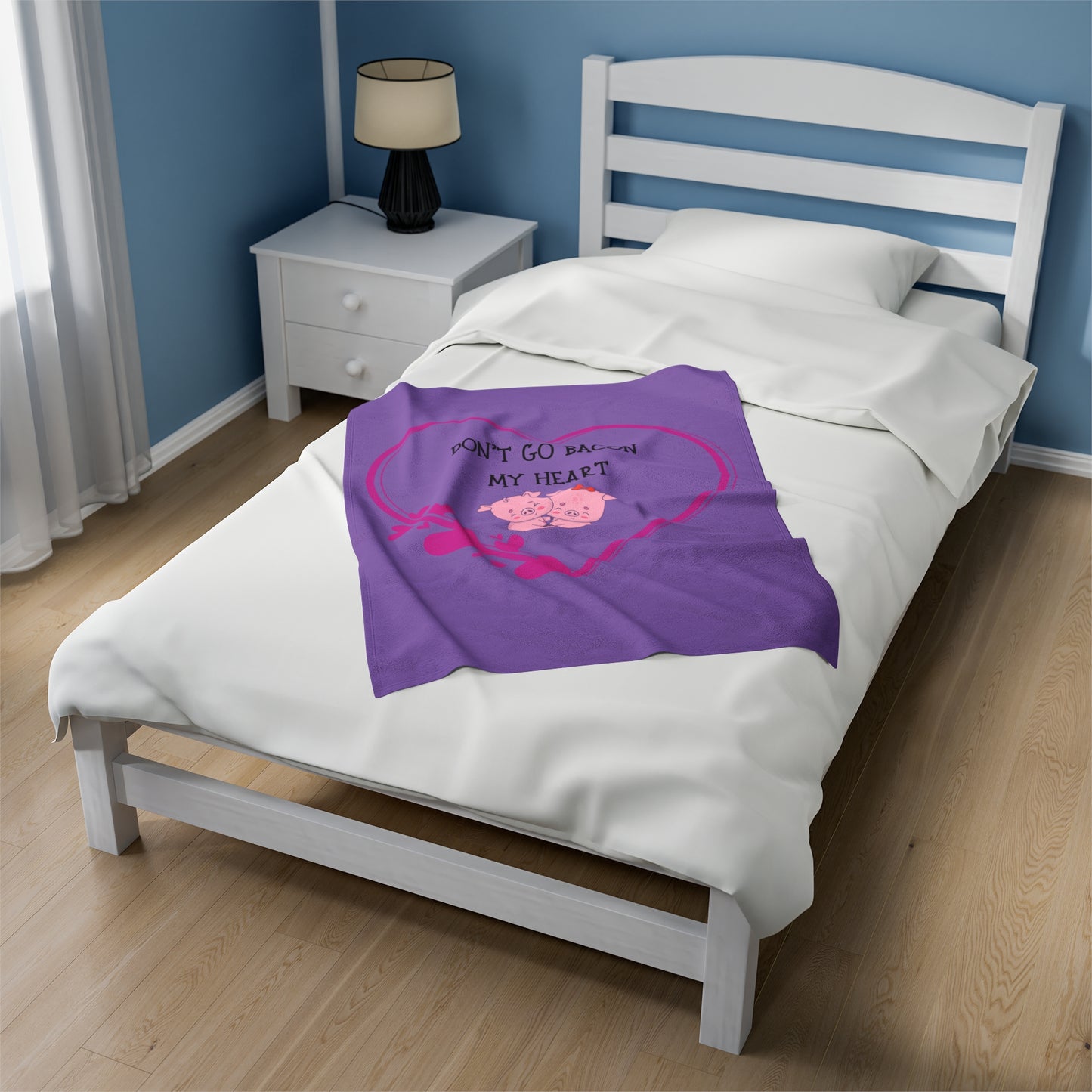 Don't go Velveteen Plush Blanket