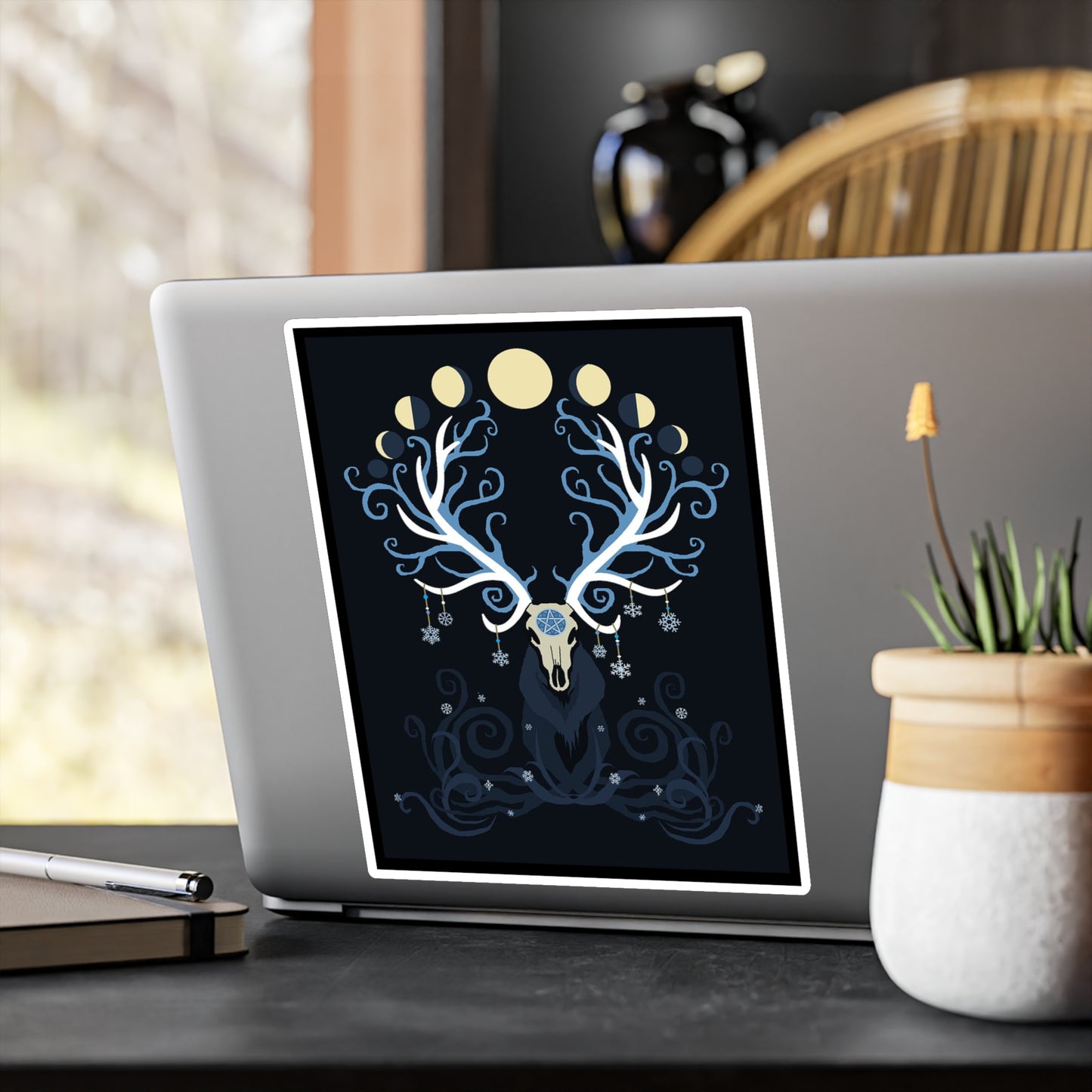 Deer Moon Kiss-Cut Vinyl Decals