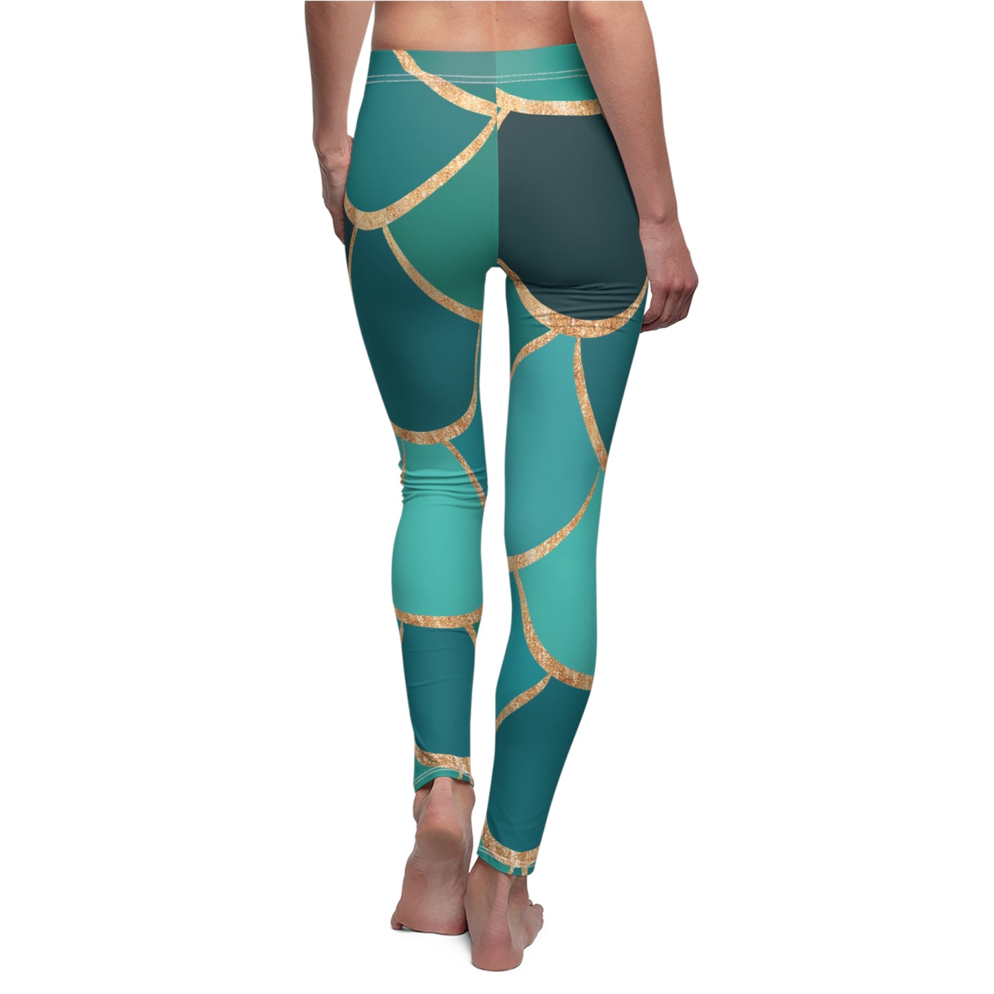 Scales 2 Women's Cut & Sew Casual Leggings (AOP)