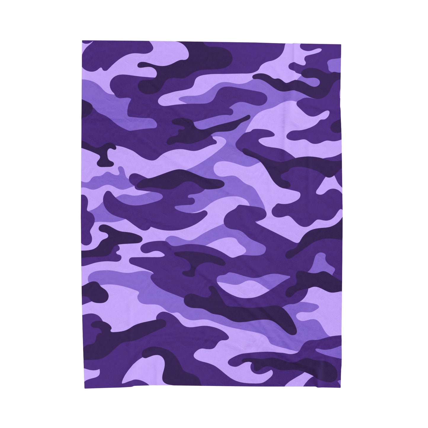 Purple Camo Velveteen Plush Blanket