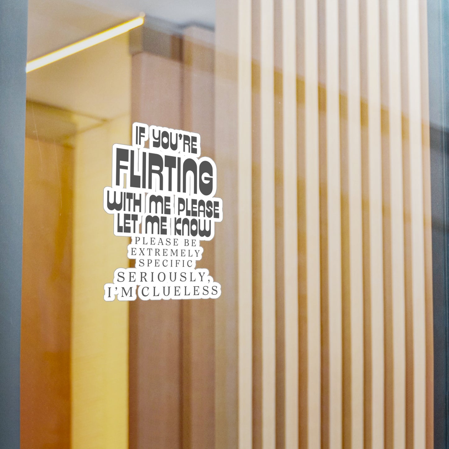 Flirting Kiss-Cut Vinyl Decals